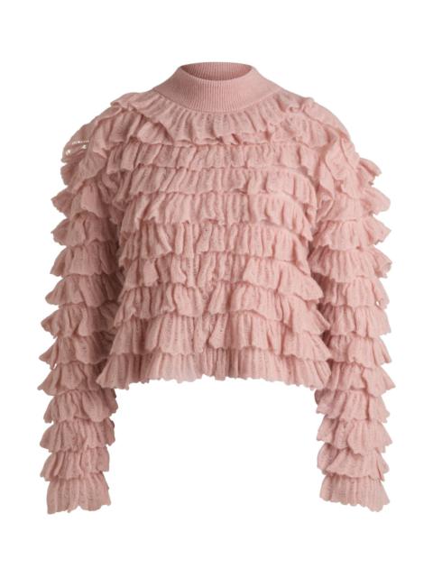 HUGO OVERSIZE-FIT MOCK-NECK SWEATER WITH FRILLED STRUCTURE
