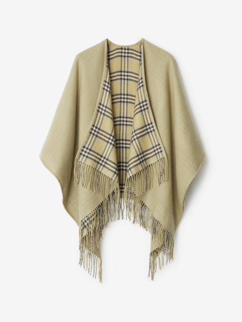 Burberry Check Wool Reversible Cape