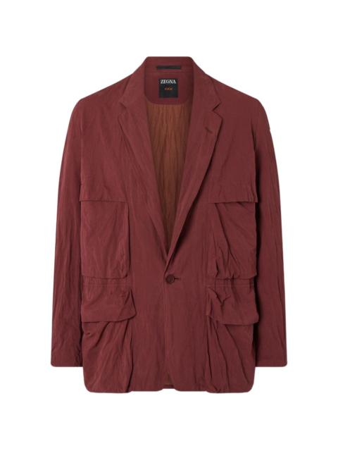 ZEGNA flap-pocket cotton jacket