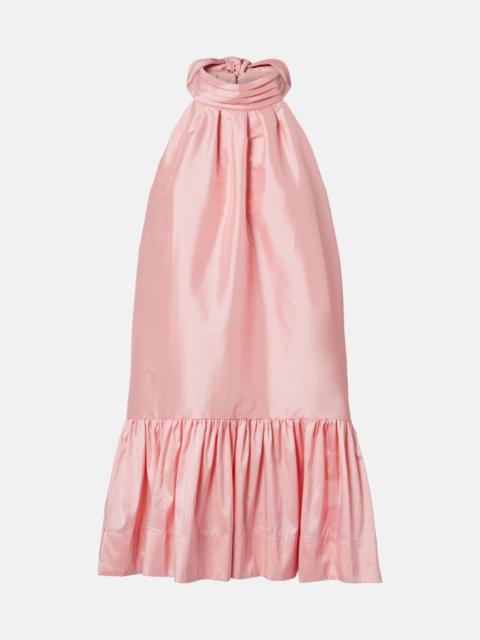 SIMKHAI Hope bow-detail taffeta minidress