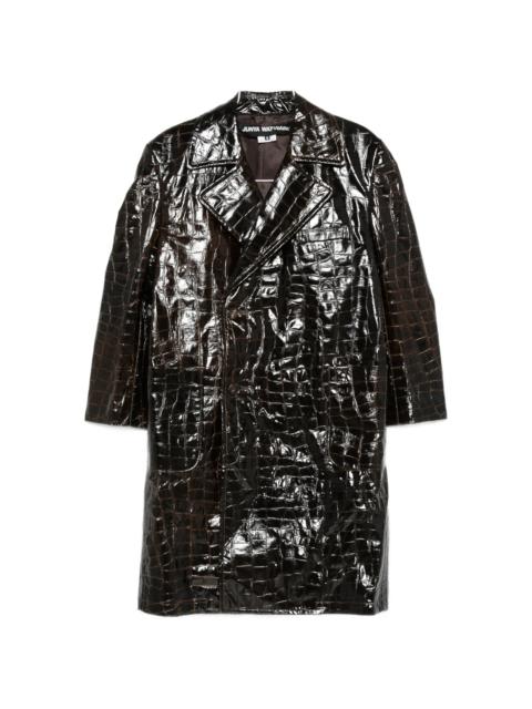 Junya Watanabe Junya Watanabe Croc-effect Double-breasted Coat