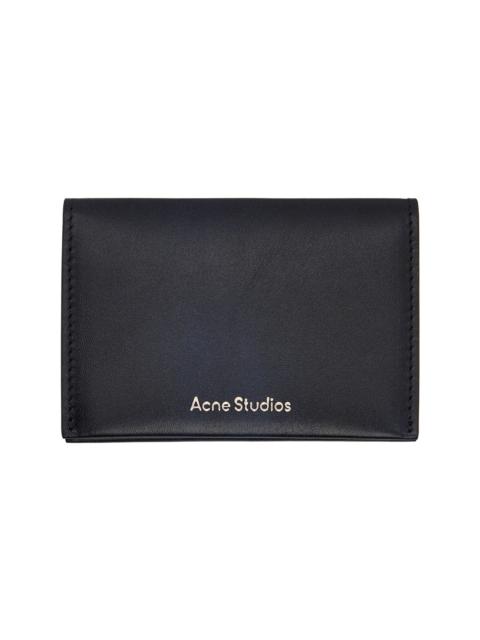 Acne Studios Navy Folded Leather Card Holder