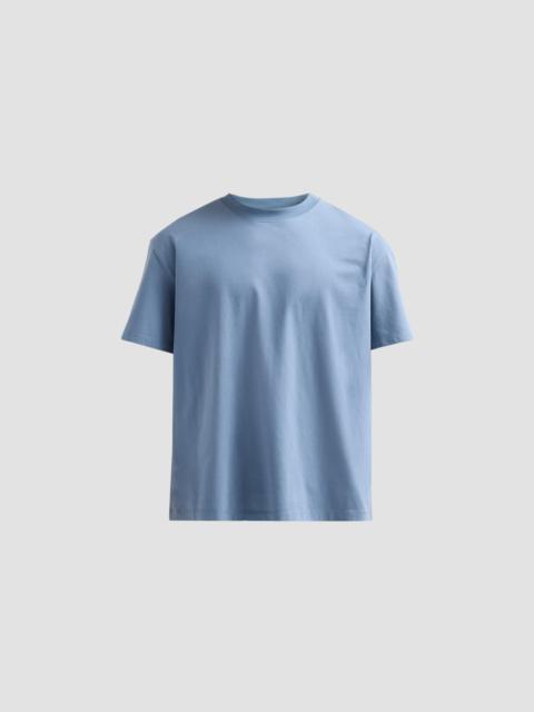 NAHMIAS Men's Daydreaming Logo-Appliqué Cotton Boxy T-Shirt - Steel Blue