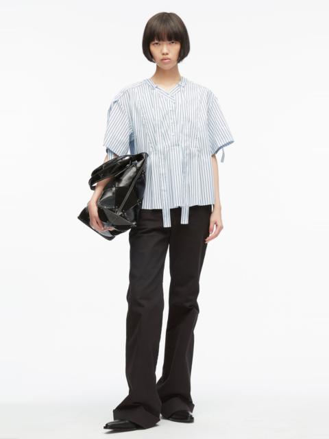 3.1 Phillip Lim Stripe Poplin Tie Neck Blouse
