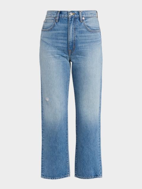 SLVRLAKE London Cropped Straight-Leg Jeans
