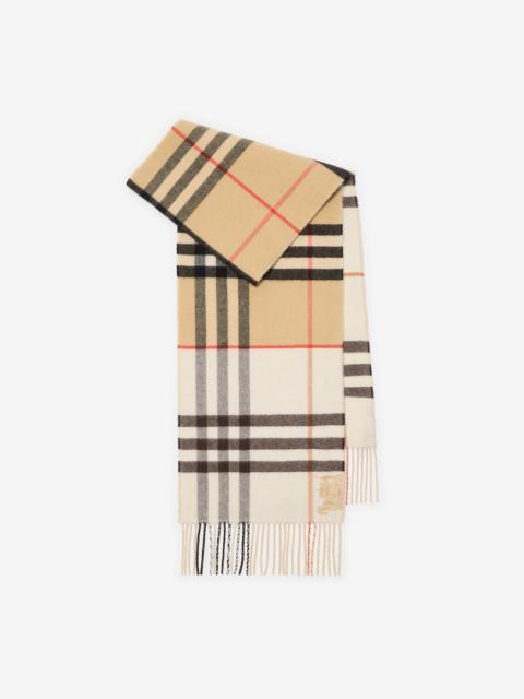 Burberry Contrast Check Cashmere Scarf