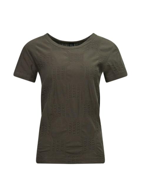 Y's check-pattern T-shirt