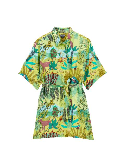 Vilebrequin Women Linen Shirt Dress Jungle Rousseau