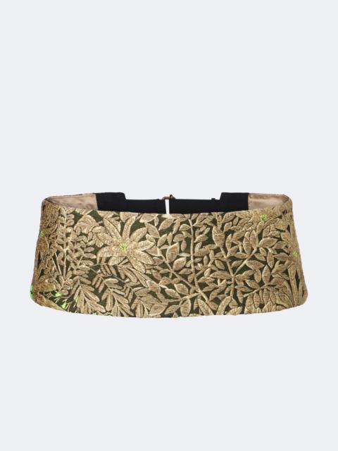 Dries Van Noten Floral jacquard belt