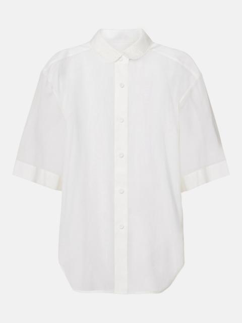 RÓHE Embroidered cotton muslin top