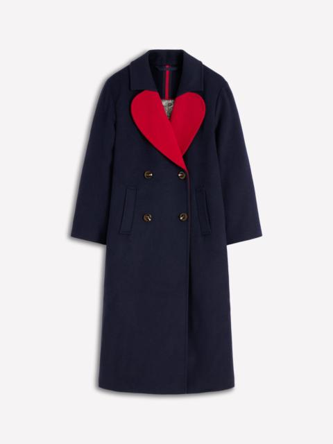 BODEN Cocoon Wool Coat-Navy Heart