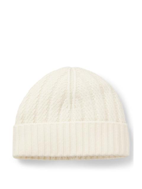 BOSS CASHMERE BEANIE WITH ARAN CABLE KNIT