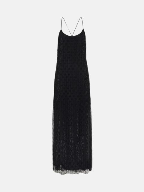 GUCCI GG embellished tulle maxi dress