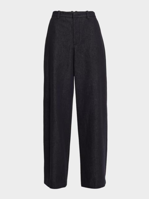 Vince High-Rise Cotton Twill Pants