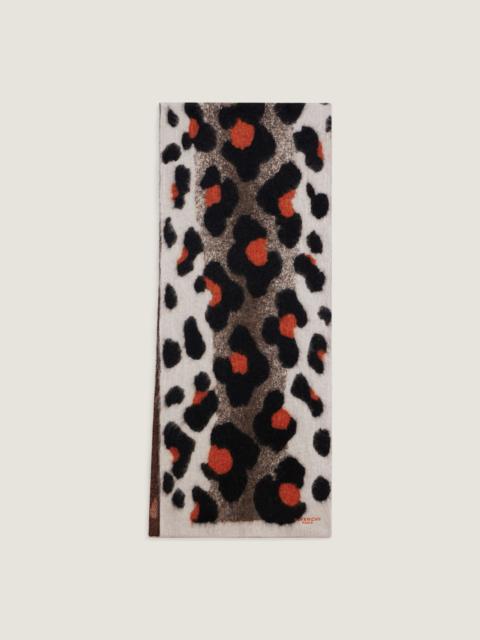Givenchy SCARF IN ALPACA WOOL WITH LEOPARD JACQUARD