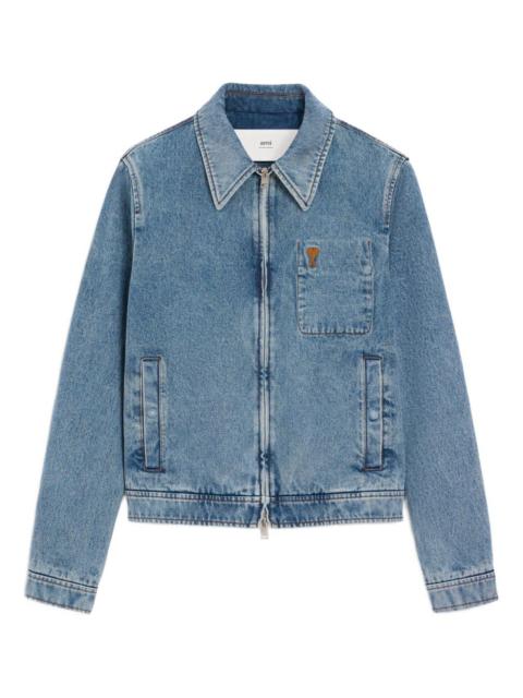 AMI Paris Ami De Coeur cotton zipped jacket