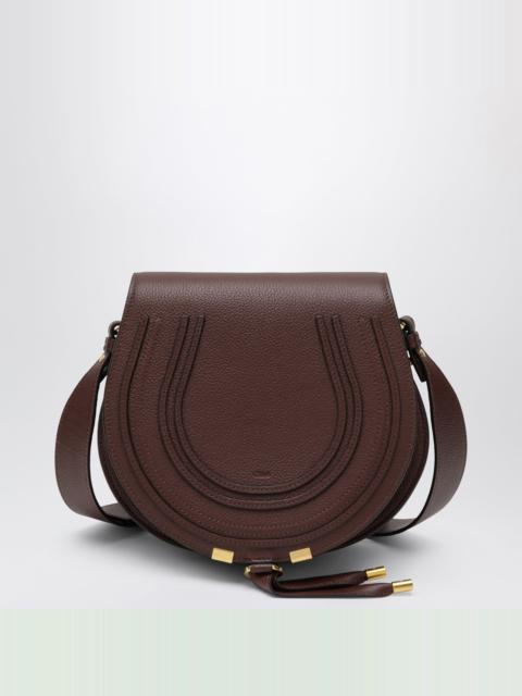 Chloé Marcie Saddle bag in Brown grained leather