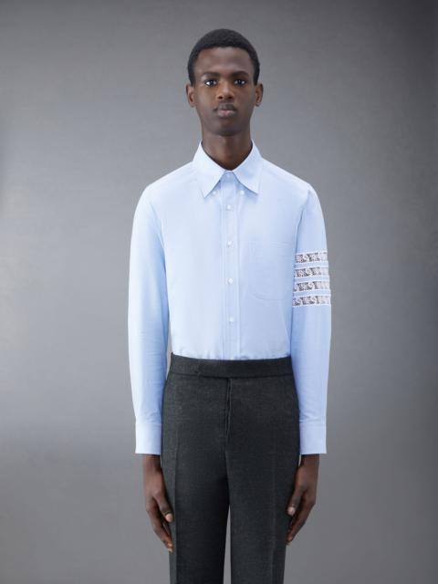 Thom Browne Broderie Anglaise 4-Bar Straight Fit Shirt