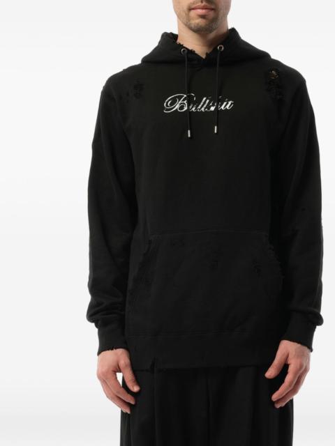 mastermind JAPAN distressed logo-print hoodie