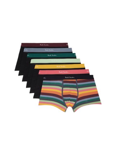 Paul Smith Seven-Pack Multicolor Organic 'Artist Stripe' Boxer Briefs