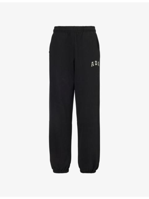 ADANOLA Logo-Embroidered Straight-Leg Cotton-Jersey Jogging Bottoms
