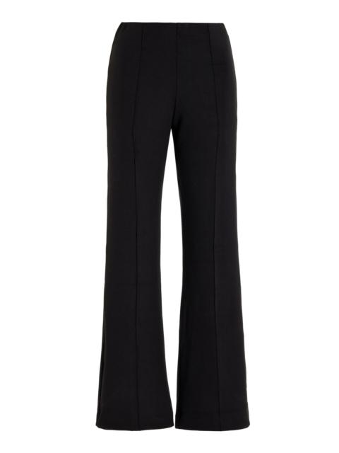 Cropped Jersey Flare Pants black