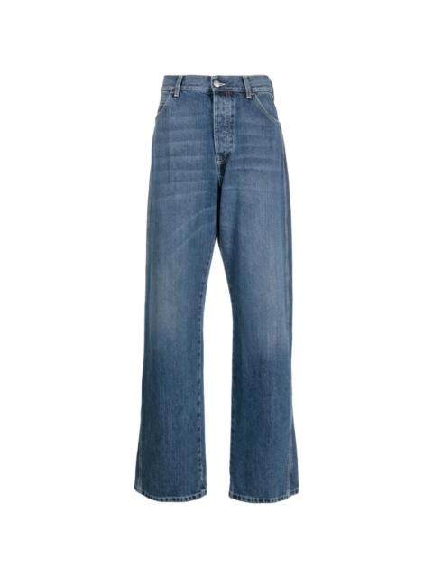 wide-leg panelled jeans