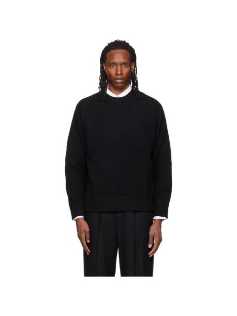 Wooyoungmi Black Logo Hardware Sweater
