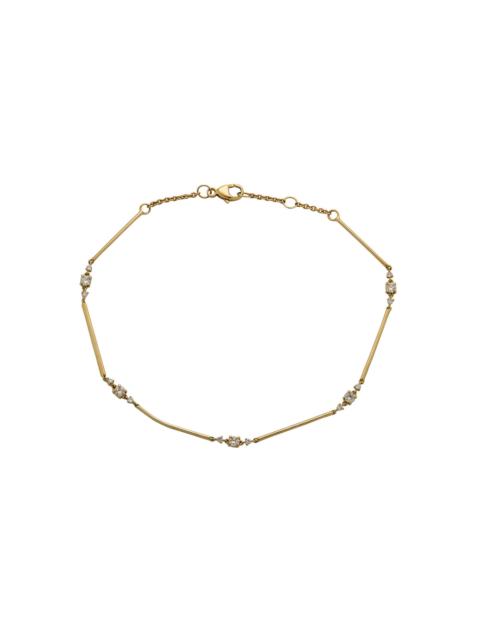 STONE AND STRAND LAB-Created Diamond Morse Code Anklet