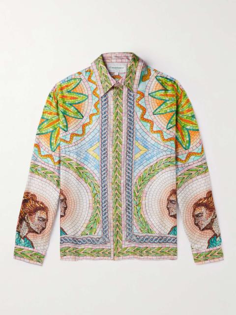 CASABLANCA Printed Silk-Twill Shirt