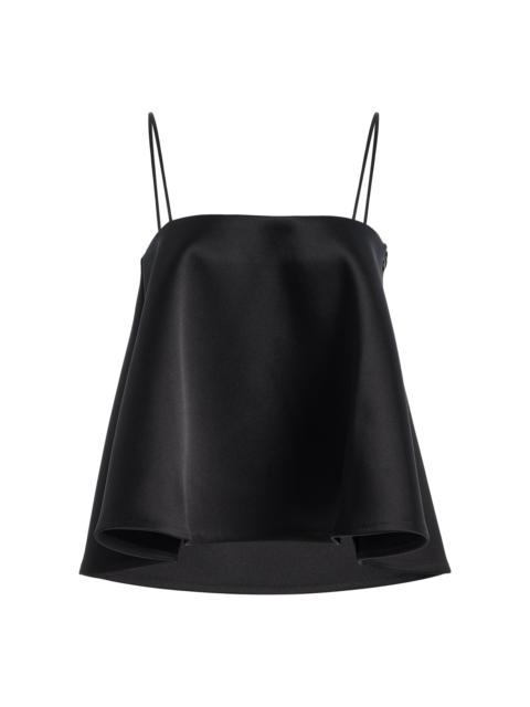 RÓHE Peplum Satin Top black