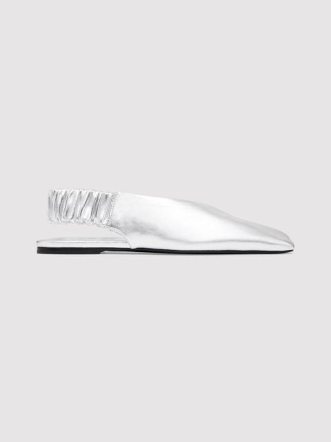 ST. AGNI Envelope Sling Back Flat - Silver