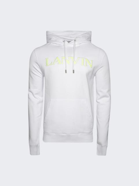 Lanvin Curb Long Fleece Hoodie Optic White