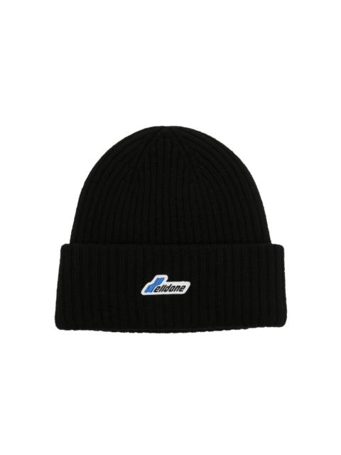 We11done logo-patch ribbed beanie