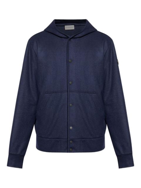 Moncler hooded button-fastening sweater