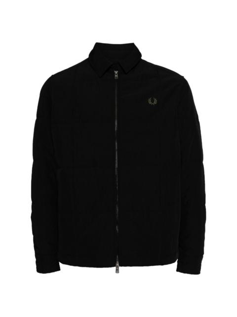 logo-embroidered zip-up jacket