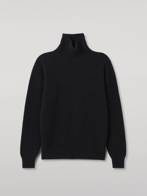 Johnstons of Elgin MacKintosh Roll Neck Blue Donegal Cashmere Jumper
