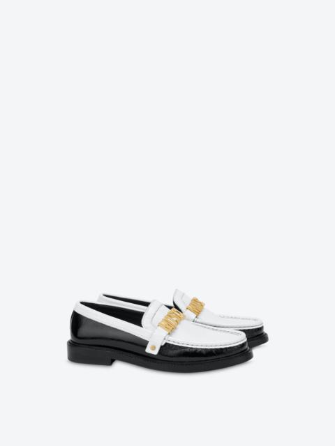 Moschino MOSCHINO COLLEGE TWO-TONE LOAFERS