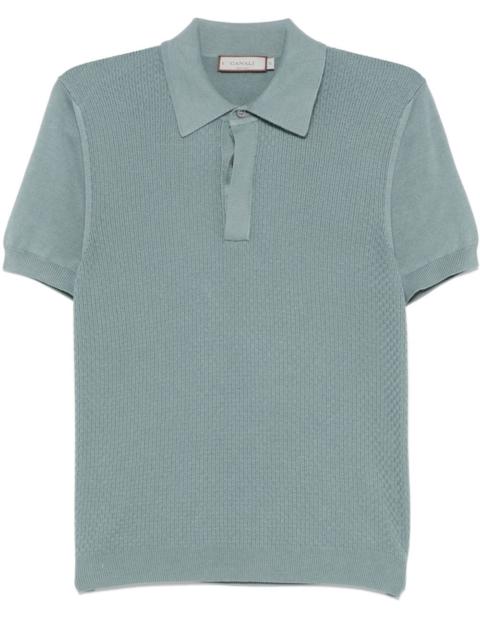 Canali textured polo shirt