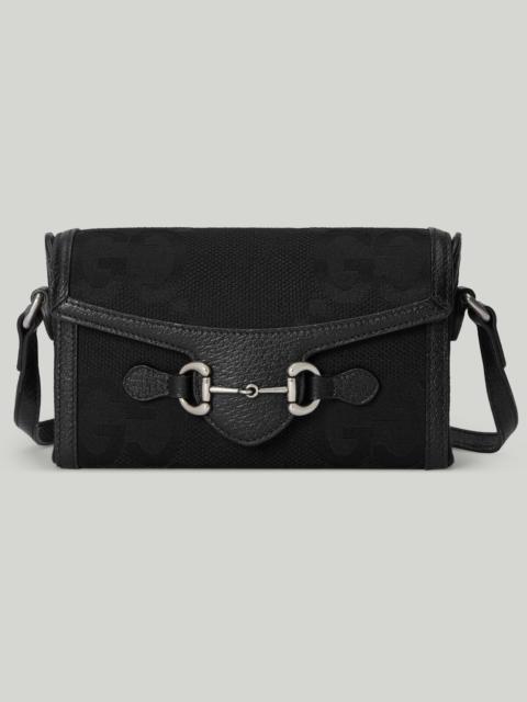 GUCCI Gucci Horsebit 1955 jumbo GG mini bag