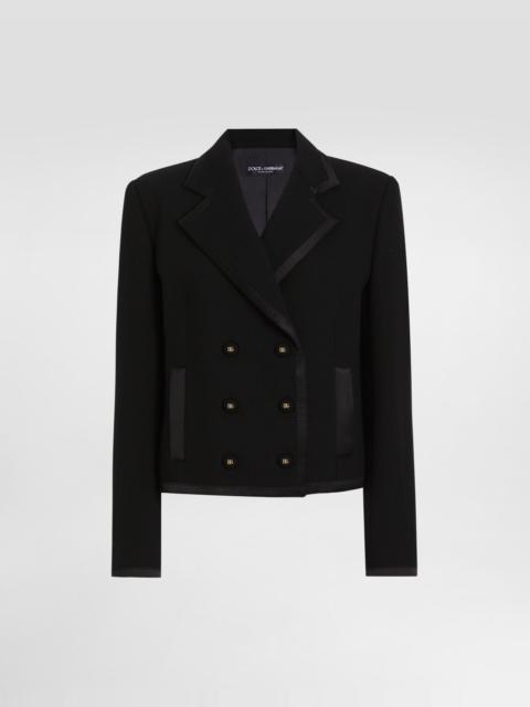 Dolce & Gabbana Short double-breasted wool crepe jacket