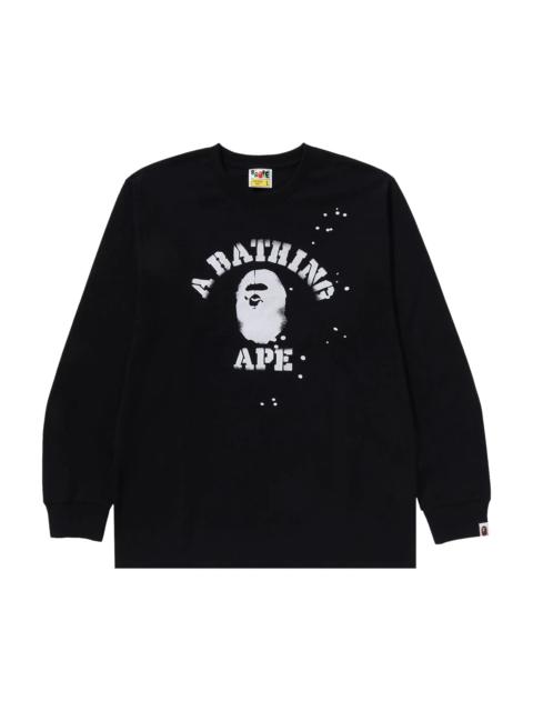 A BATHING APE® BAPE x Joshua Vibes College Long-Sleeve Tee 'Black'
