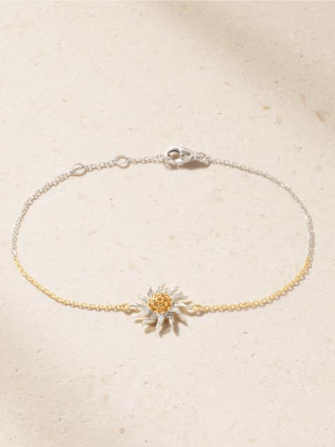 Yvonne Léon Soleil 18-karat Yellow And White Gold, Citrine And Diamond Bracelet