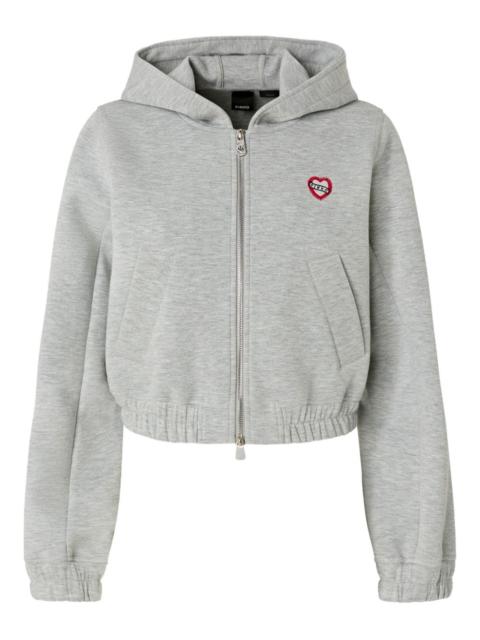 PINKO logo-embroidered hoodie