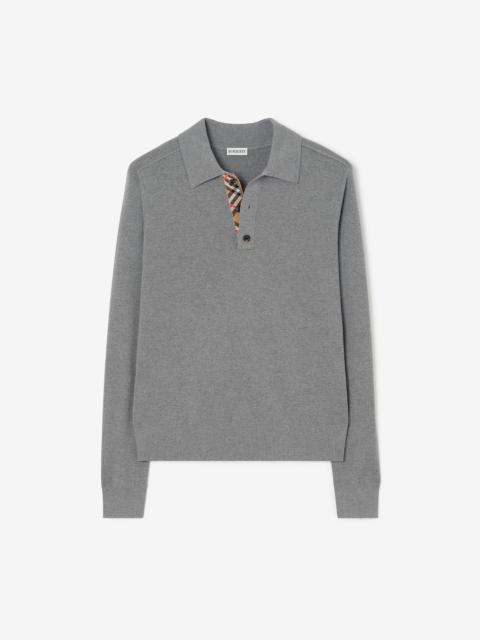 Burberry Long-sleeve Wool Polo Shirt
