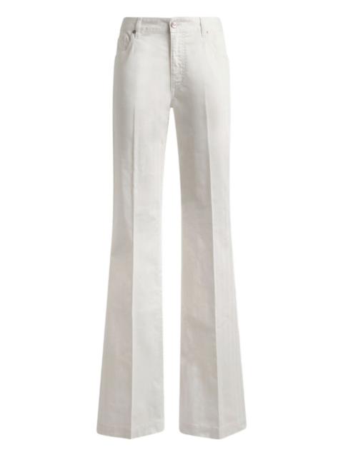 Etro Pegaso-embroidery cotton jeans