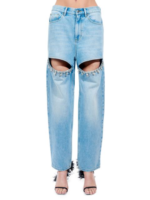 AREA CRYSTAL SLIT JEAN