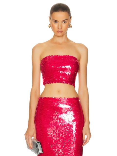 Stretch Sequin Tube Top
