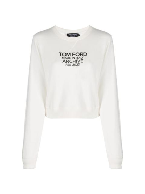 TOM FORD logo-print cotton sweatshirt