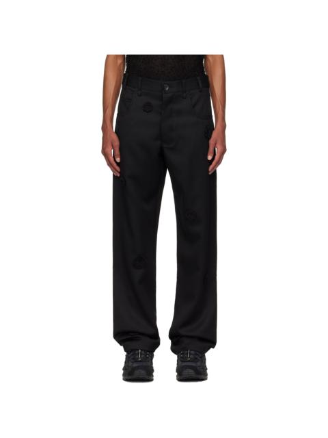 Song for the Mute Black Daisy Long Work Trousers
